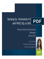 Shankar - Stacking Up - Horizontal or Vertical With PROC SQL or DATA Step