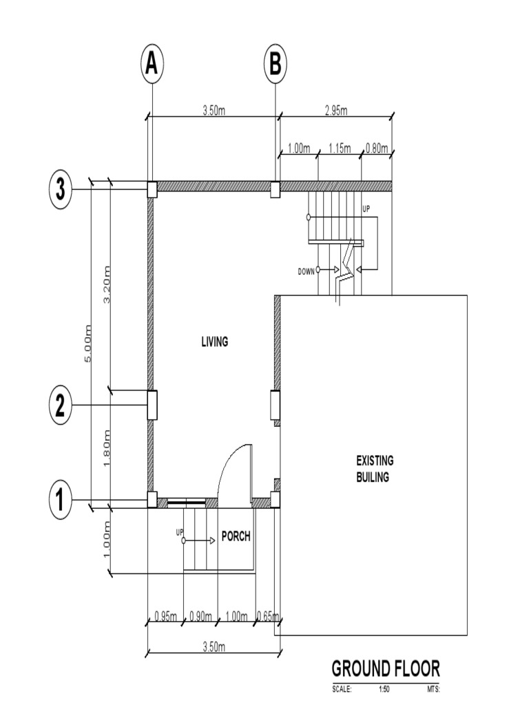 Ground Floor Plan with Dimensions | PDF