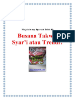 Asy Syariah Edisi 89 - Busana Takwa, Syar'i Atau Trendi