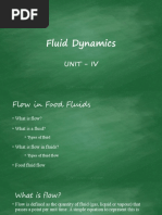 Fluid Dynamics: Unit - Iv