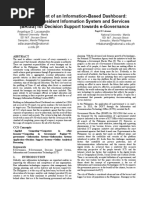 Development of An Information-Based Dashboard: Barangay Resident Information System and Services (BRISS) For Decision Support Towards E-Governance