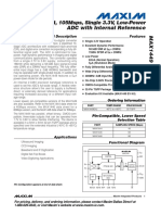 10-Bit, 105Msps, Single 3.3V, Low-Power ADC With Internal Reference