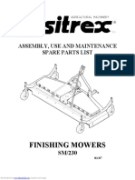 Finishing Mowers: Assembly, Use and Maintenance Spare Parts List