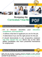 Designing the Curriculum Vitae/Résumé for Job Success