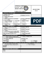 Palawan National School Senior High School Trainee Information Sheet Id Picture 2 X 2