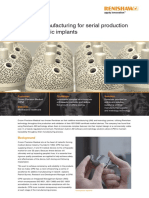 Additive Manufacturing For Serial Production of Orthopaedic Implants