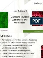Excel Tutorial 6 Managing Multiple Worksheets and Workbooks: Comprehensive