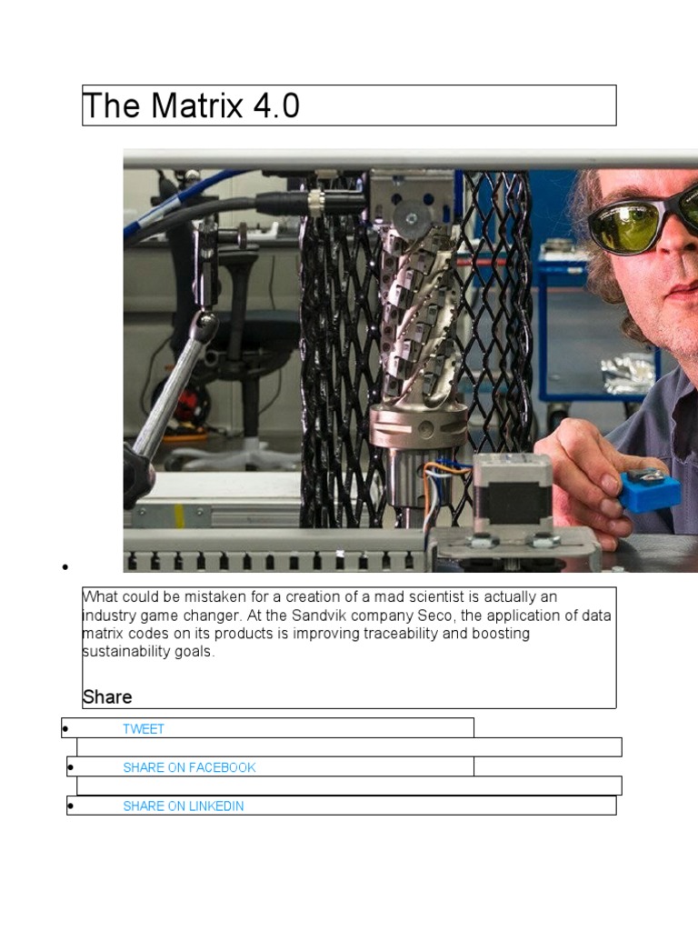 The Matrix 4.0: How Data Matrix Codes Are Improving Traceability and ...