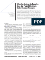 2019 PVPJournal When The Joukowsky Equation Does Not Predict Maximum Water Hammer Pressures