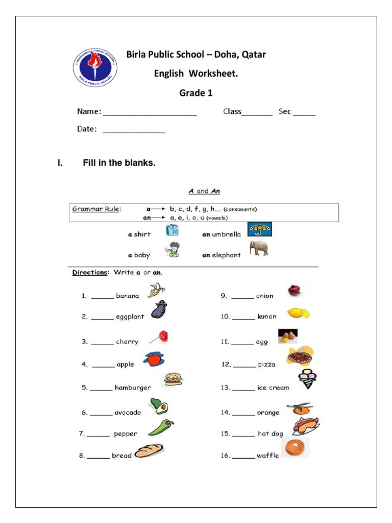 Grade 1 Vowels Worksheet Activities | PDF | Career & Growth | Social ...