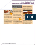 Food and Restaurants - Article 1