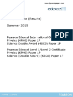 Mark Scheme (Results) Summer 2015