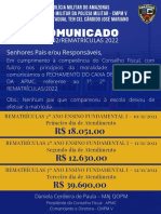 Polícia Militar comunica fechamento de caixa de contribuições da APMC do 5o CMPM V