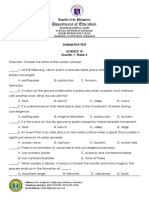 Department of Education: Summative Test Science 10 Quarter 1, Week 6