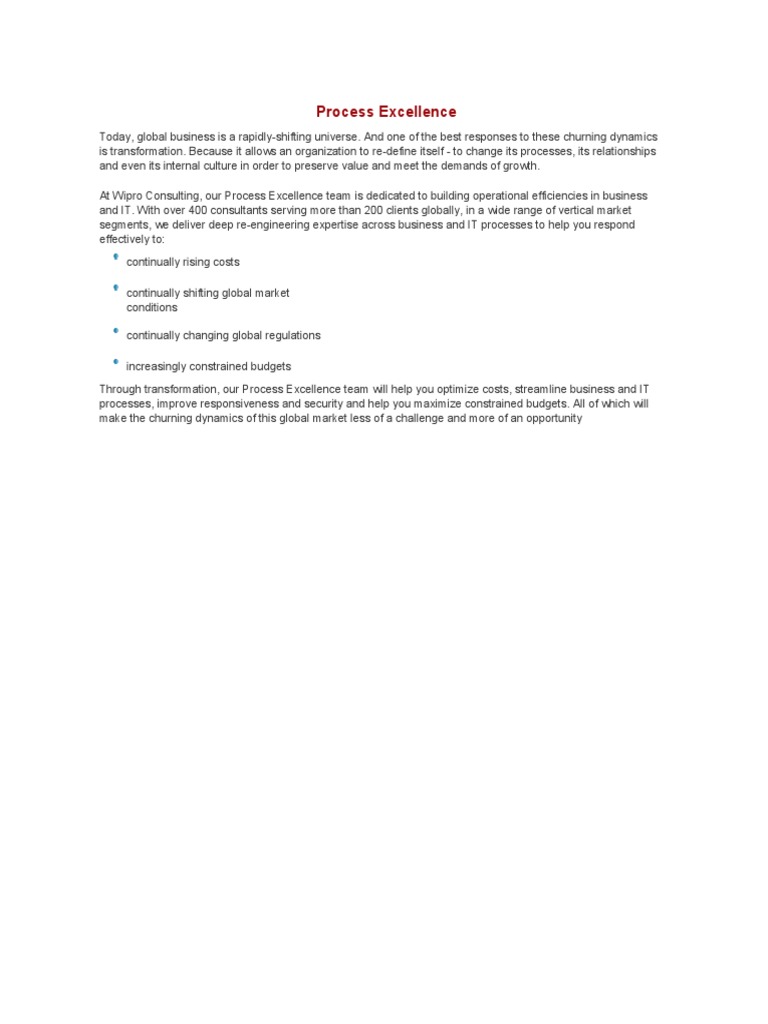 Transforming Business Processes for Excellence | PDF | Business