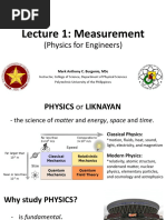 Lecture 1: Measurement: (Physics For Engineers)