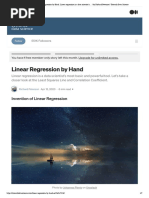 Linear Regression by Hand Linear Regression Is A Data Scientist S by Richard Peterson Towards Data Science 24062021 033829pm