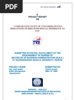 Download Tvs Motors Project by Ashish Sinha SN54125917 doc pdf