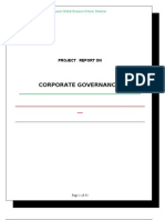 Corporate Governance: Project Report On