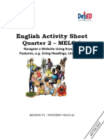 English Activity Sheet: Quarter 2 - MELC 3