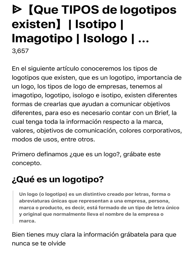 ᐈ【Que TIPOS de Logotipos Existen】 - Isotipo - Imagotipo - Isologo ...
