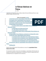 Capacidades Físicas Básicas en Educación Física