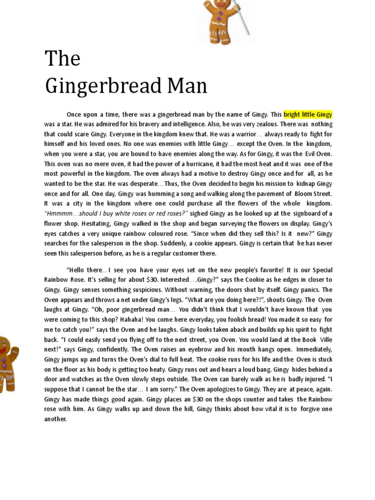 The gingerbread man pdf
