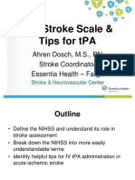 NIH Stroke Scale & Tips For tPA: Ahren Dosch, M.S., RN Stroke Coordinator Essentia Health - Fargo