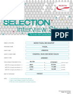 EDP Selection Interview Sheet