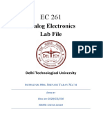 Analog Electronics Lab File: Delhi Technological University