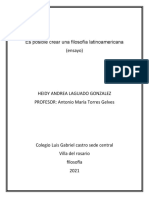 Es Posible Crear Una Filosofía Latinoamericana