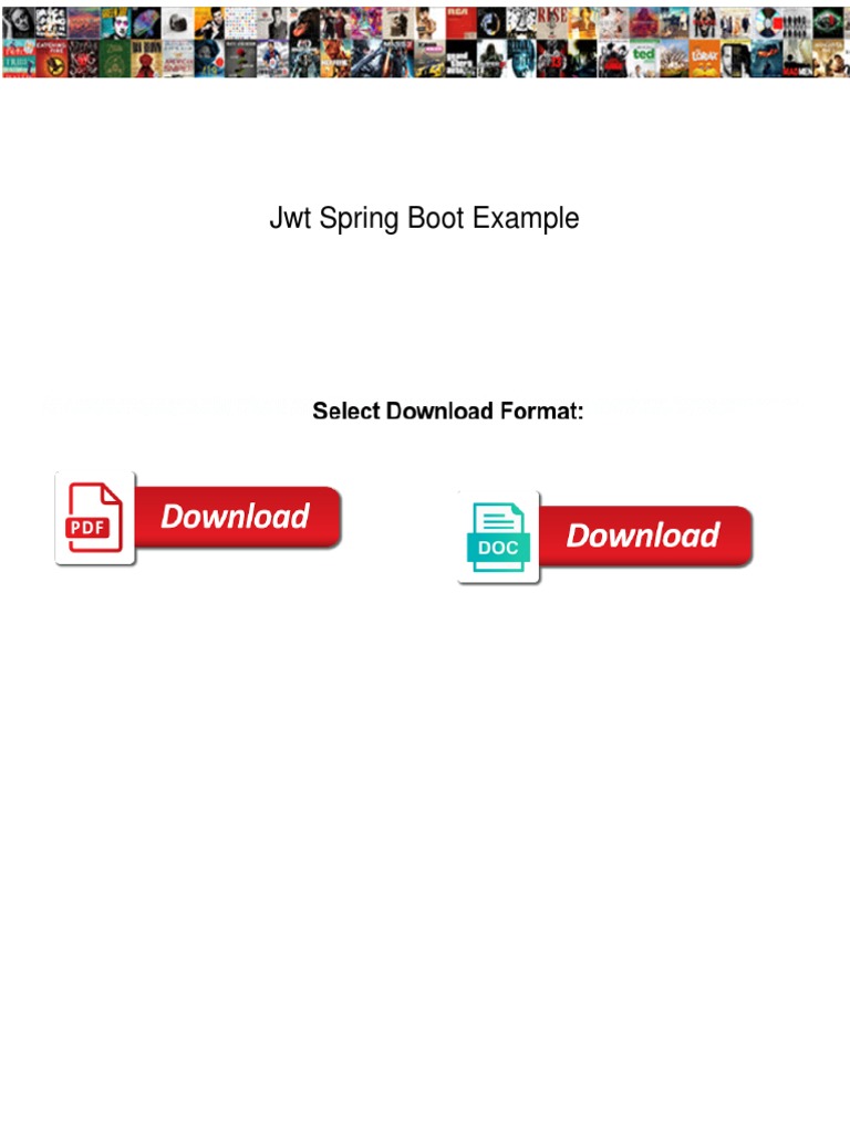 JWT Spring Boot Example | PDF | Representational State Transfer | Internet  & Web