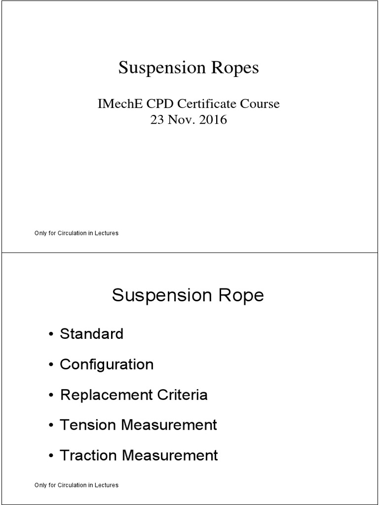 Rope Calculation PDF Rope Elevator
