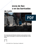 La reverencia de San Jerónimo en las barricadas de León