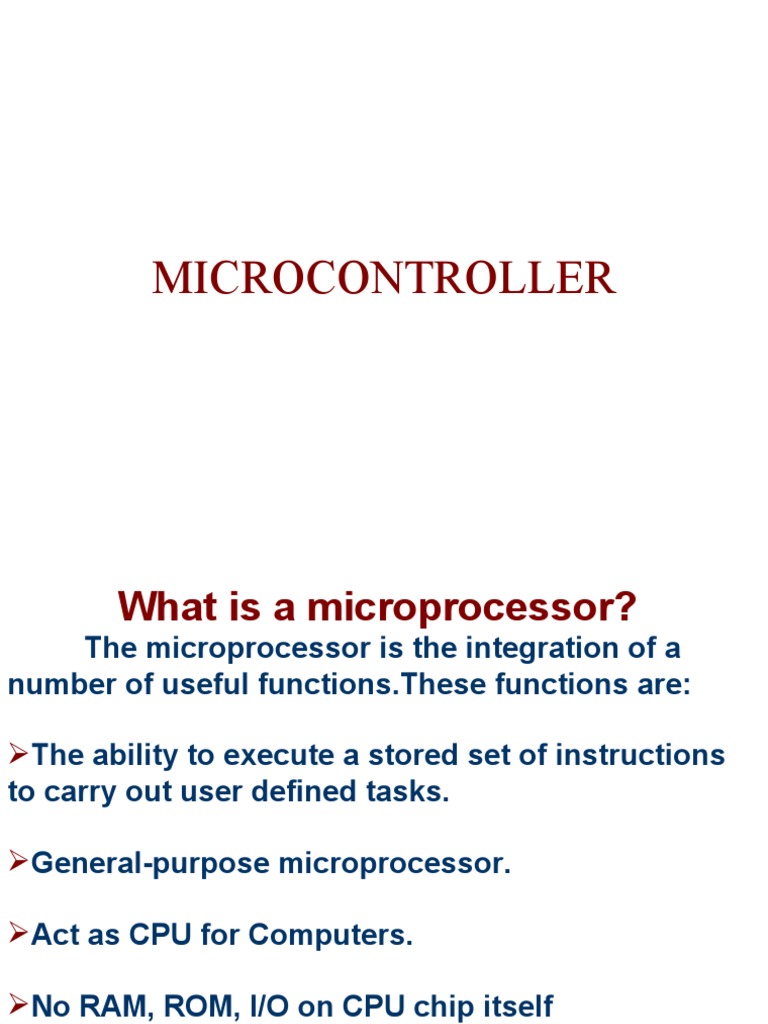 Micro Controller | PDF | Microprocessor | Microcontroller