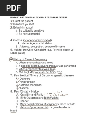 2RS- HISTORY AND PHYSICAL EXAM IN A PREGNANT PATIENT