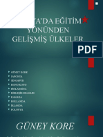 Dünya'da Eği̇ti̇m Yönünden Geli̇şmi̇ş Ülkeler