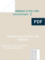 Using Database in The Web-Environment II