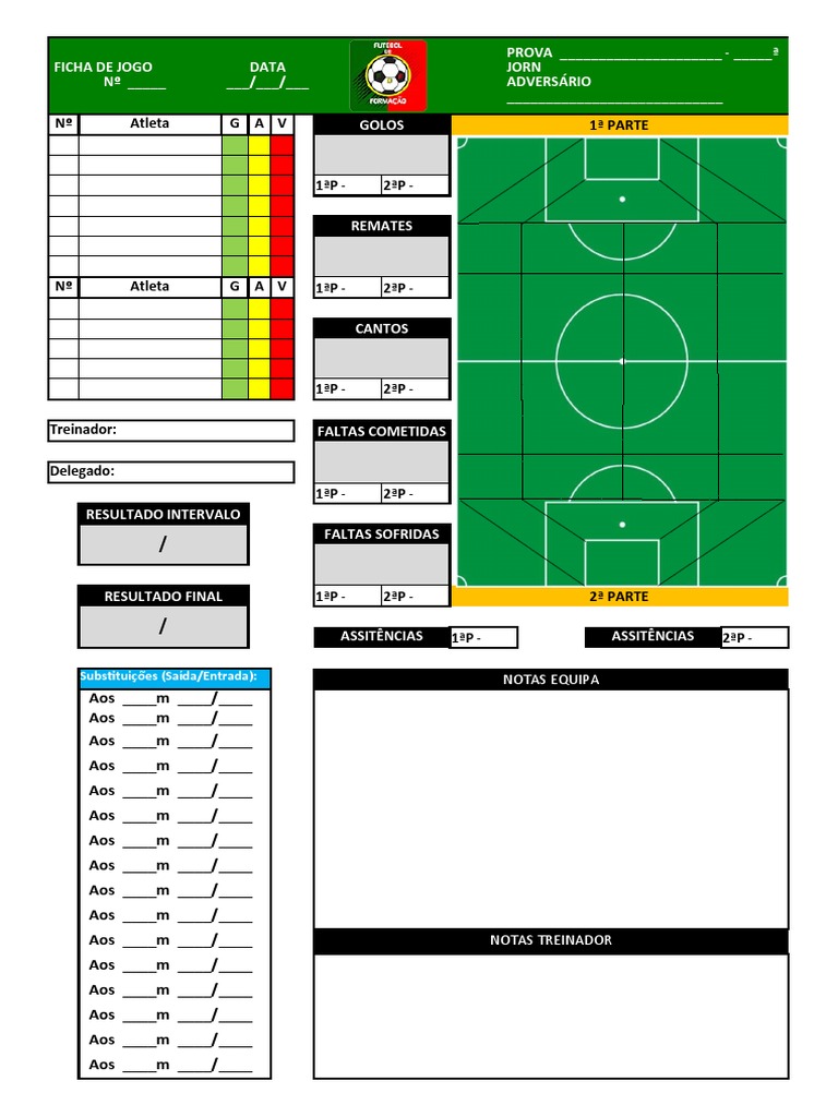 Ficha de Jogo Futebol 7 | PDF | Esportes | Futebol, image size:768x1024