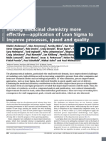 Making Medicinal Chemistry More Effective-Application of Lean Sigma To Improve Processes, Speed and Quality