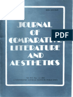 Journal of Comparative Literature and Aesthetics, Vol. XVI, Nos. 1-2, 2003
