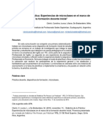 Didactica de La Practica. Experiencias de Microclases en El Marco de La Formacion Docente Inicial