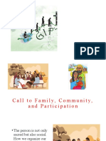 Call To Family, Community, and Participation