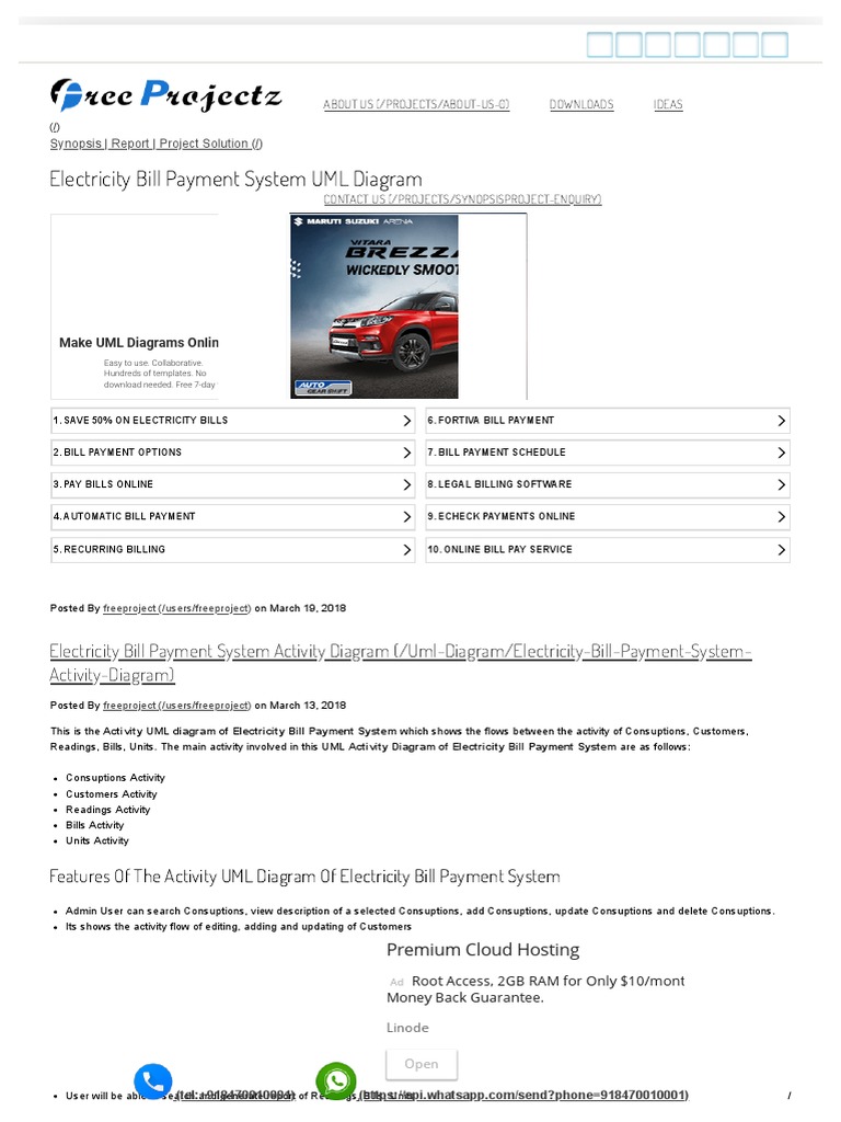 Electricity Bill Payment System UML | PDF | Use Case | Microsoft Access