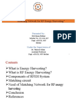 Matching Network for Optimal RF Energy Harvesting