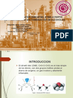 Obtención de éteres (DME, MTBE, ETBE) a partir de 4 tecnologías en combinación de alcoholes