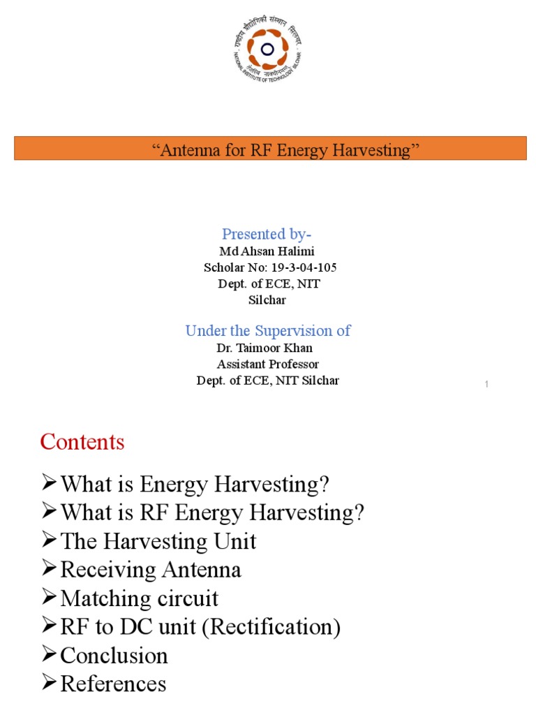 RF Energy Harvesting Antenna Design | PDF | Energy Harvesting | Antenna ...