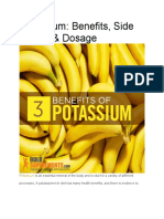 Potassium - Benefits, Side Effects & Dosage