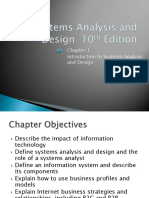 Introduction to Systems Analysis and Design Chapter
