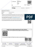 Patient COVID test result